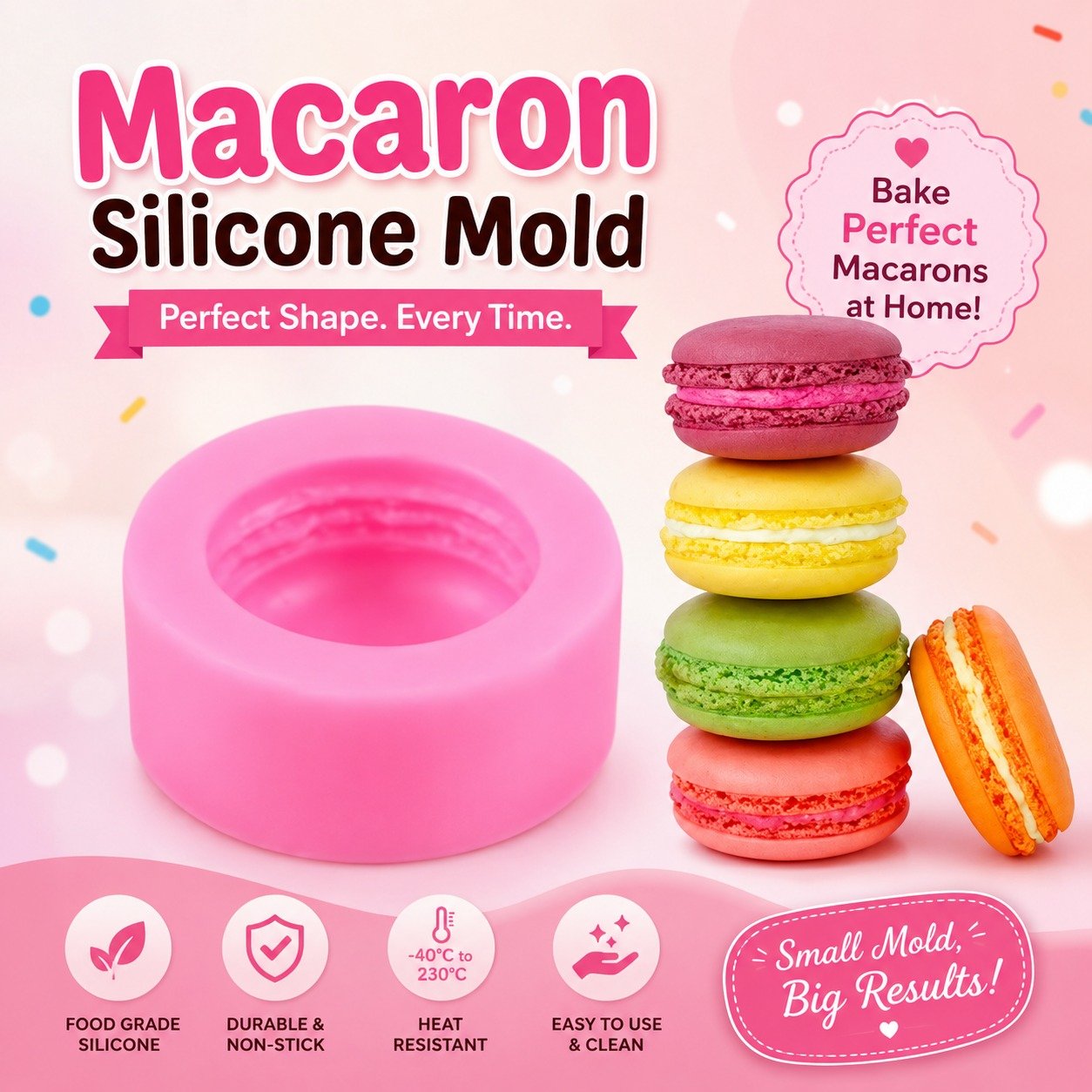 Macron Silicon Mold For Candle